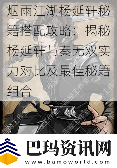 烟雨江湖杨延轩秘籍搭配攻略