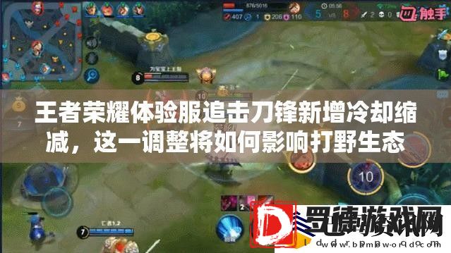 王者荣耀体验服追击刀锋新增冷却缩减